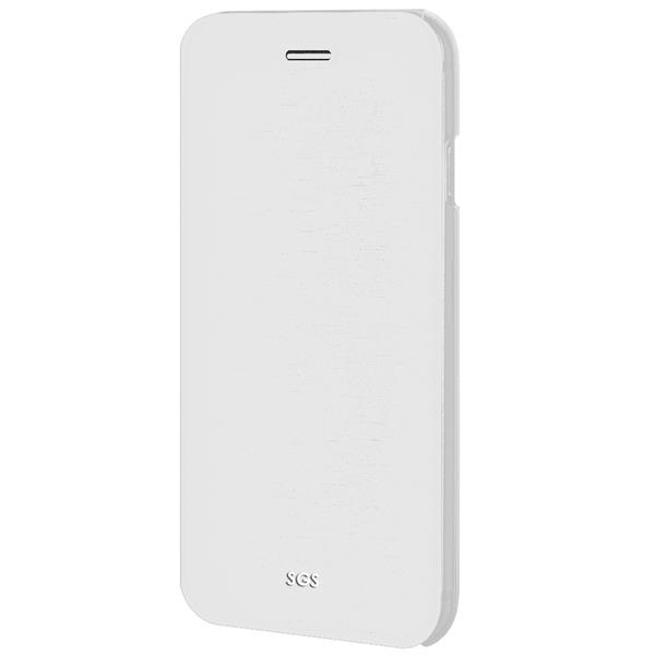 #MERCURY CUSTODIA A LIBRO IPHONE 6 WHITE CON RETRO TRASPARENTE