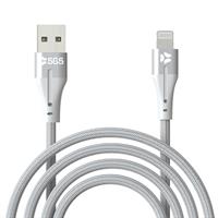 Cloth Lightning Cavo Dati/Carica Usb 1 Metro Silver