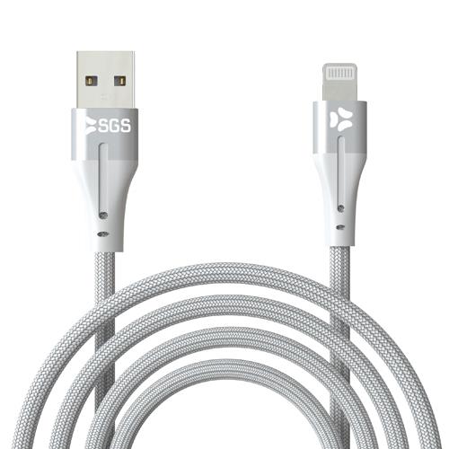 Cloth Lightning Cavo Dati/Carica Usb 1 Metro Silver