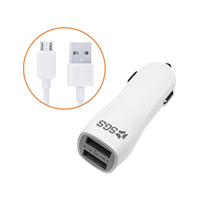 Caricatore per Auto Dual USB 3.1A + Cavo USB/Micro