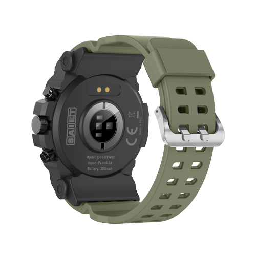 Saiet Smartwatch IP68 Rugged STW02 Nero/Verde Warrior
