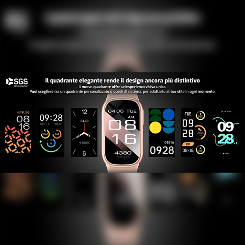 Smartwatch 18mm SGS Sleek con Funzione Telefono - Beige