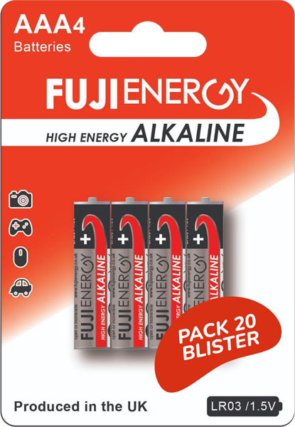 Fuji - Batterie MiniStilo Alcaline AAA Pacco Da 4x
