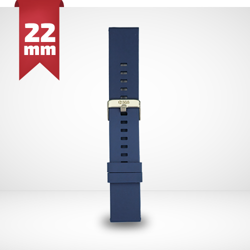 Cinturino Per Smartwatch 22mm In Silicone - Blu