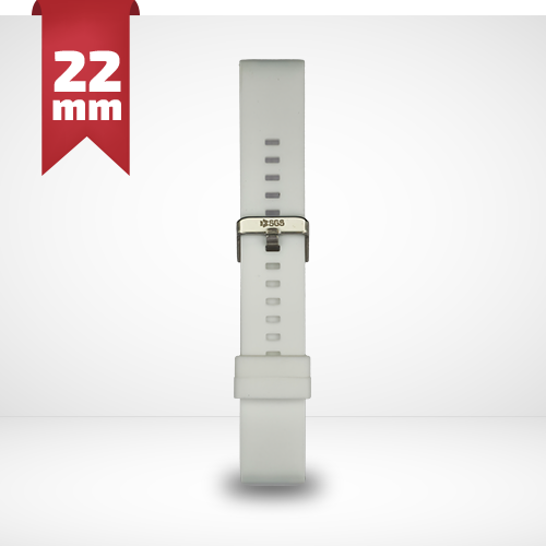 Cinturino Per Smartwatch 22mm In Silicone - Bianco