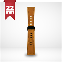 Cinturino Per Smartwatch 22mm In Pelle E Silicone - Arancione