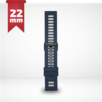 Cinturino Per Smartwatch 22mm In Silicone - Blu e Bianco