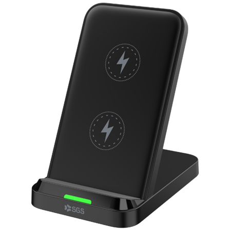 Base Di Ricarica Wireless 2 In 1 Phone|Earbuds - Black