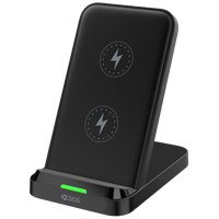 Base Di Ricarica Wireless 2 In 1 Phone|Earbuds - Black