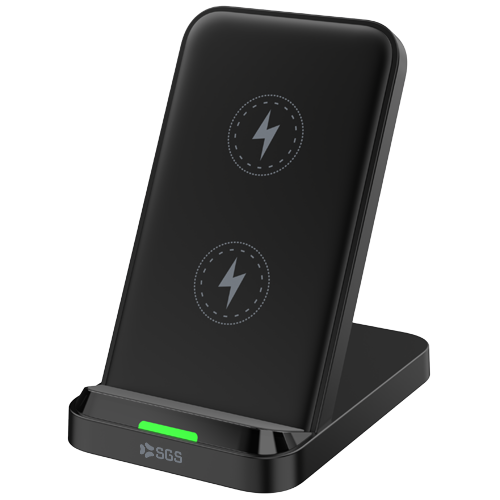 Base Di Ricarica Wireless 2 In 1 Phone|Earbuds - Black