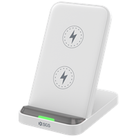 Base Di Ricarica Wireless 2 In 1 Phone|Earbuds - White