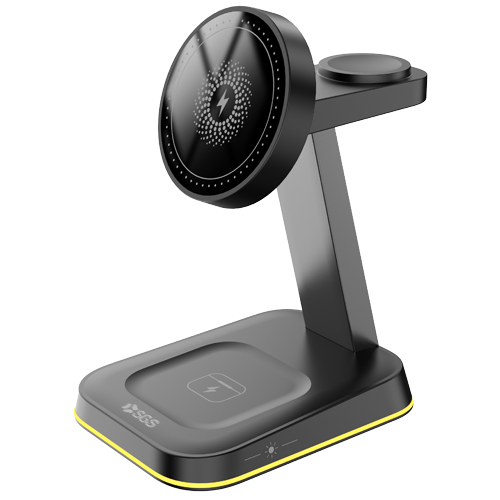 Base Ricarica Wireless 3 In 1 Phone|Earbuds|Watch Magsafe Black