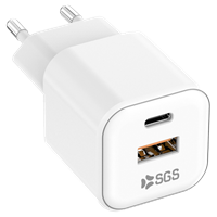 Caricatore da casa - DUAL USB/TYPE C - PD GAN 35w White