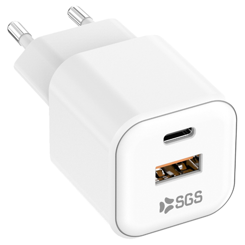 Caricatore da casa - DUAL USB/TYPE C - PD GAN 35w White