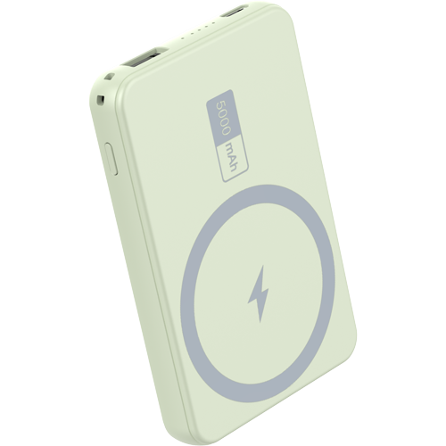 Powerbank 5000 mAh Wireless MAGSAFE 15W - Output TPC 20W - Green