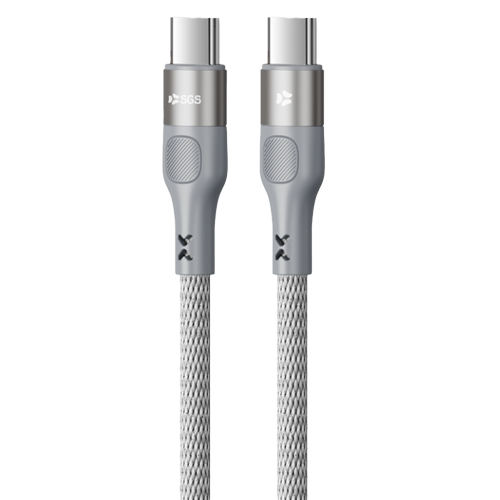 WIRE Cavo Dati/Carica 60W TypeC/TypeC 1 Metro Silver