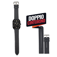 Smartwatch SGS Square LINK Doppio Cinturino Sml Pelle Black + BK
