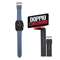 Smartwatch SGS Square LINK Doppio Cinturino Sml Pelle Blue + BK