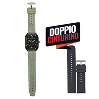 Smartwatch SGS Square LINK Doppio Cinturino Nylon Green + BK