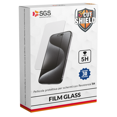 SGS CUT SHIELD Pellicole Film Glass - Pack 30 Pezzi